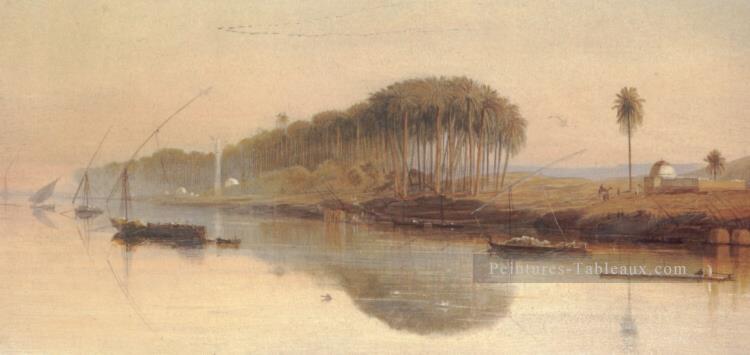 Cheikh Abadeh sur le Nil Edward Lear Peintures à l'huile
